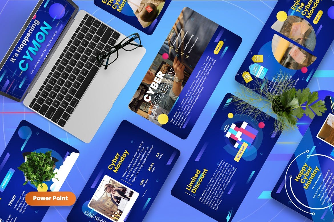 网络星期一购物活动PPT模板