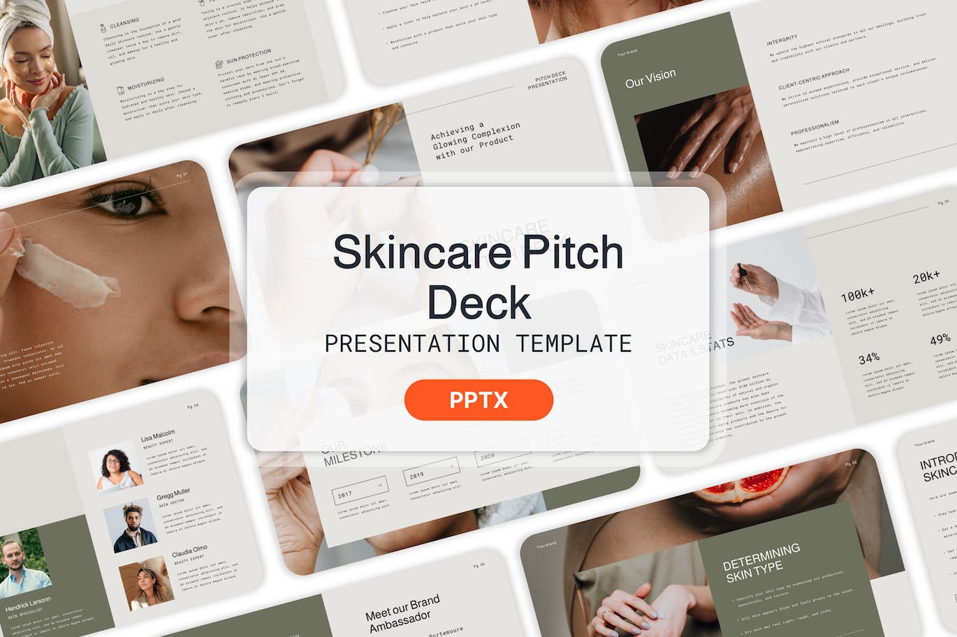 护肤宣传材料 – PPT模版