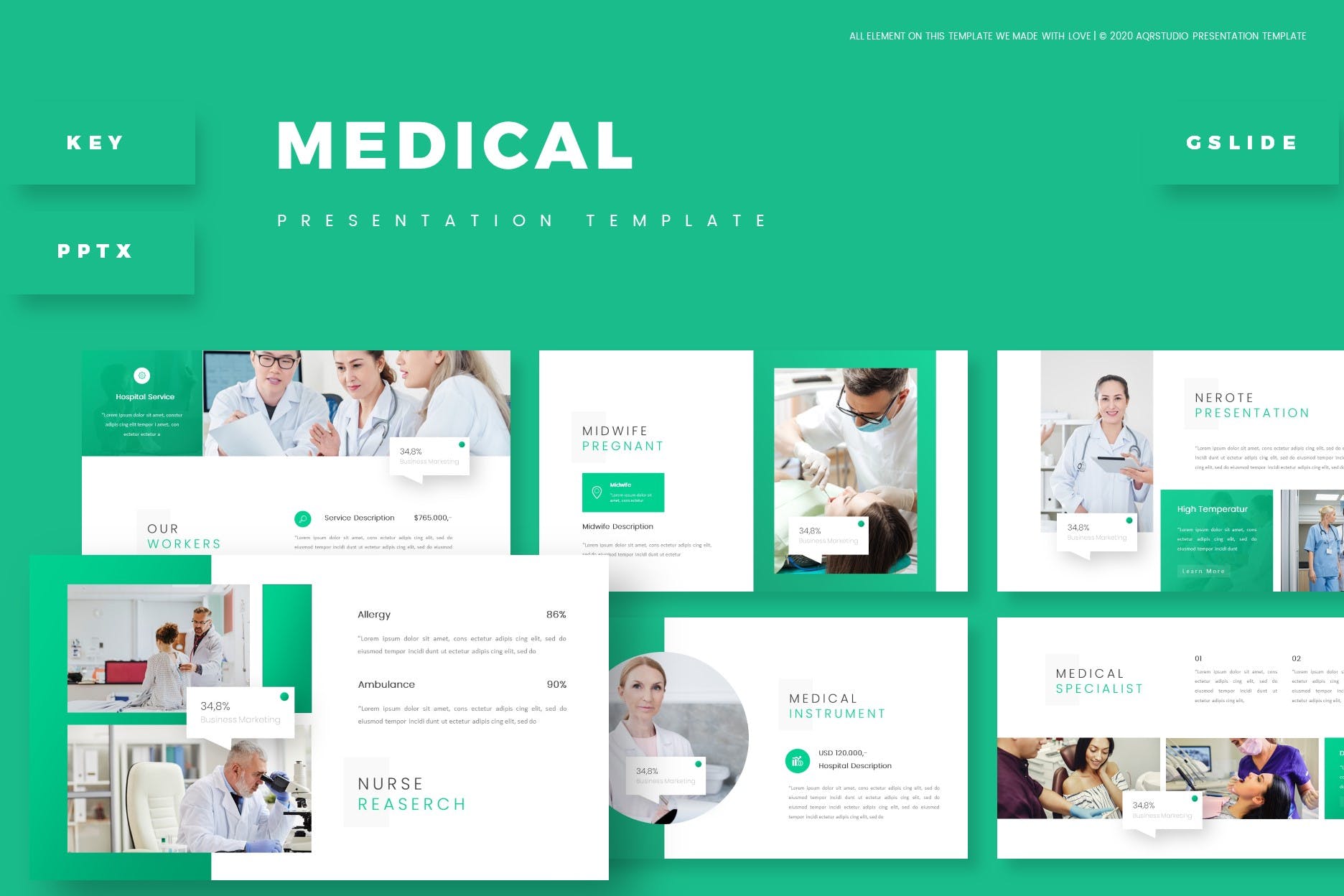 牙医牙科主题PPT模板 Medical – Presentation Template