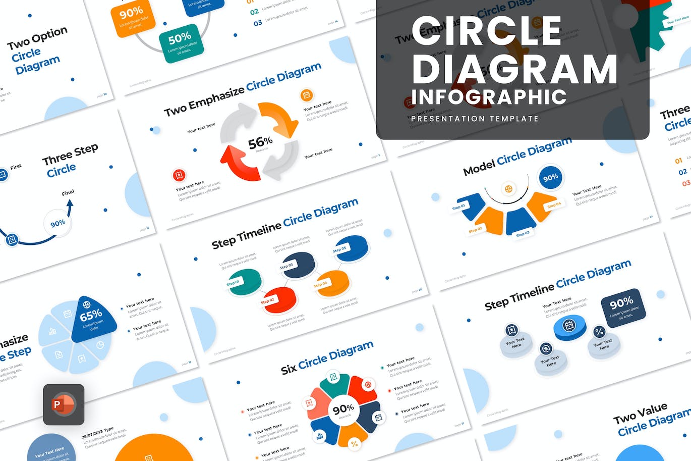 圆图信息图PPT模版