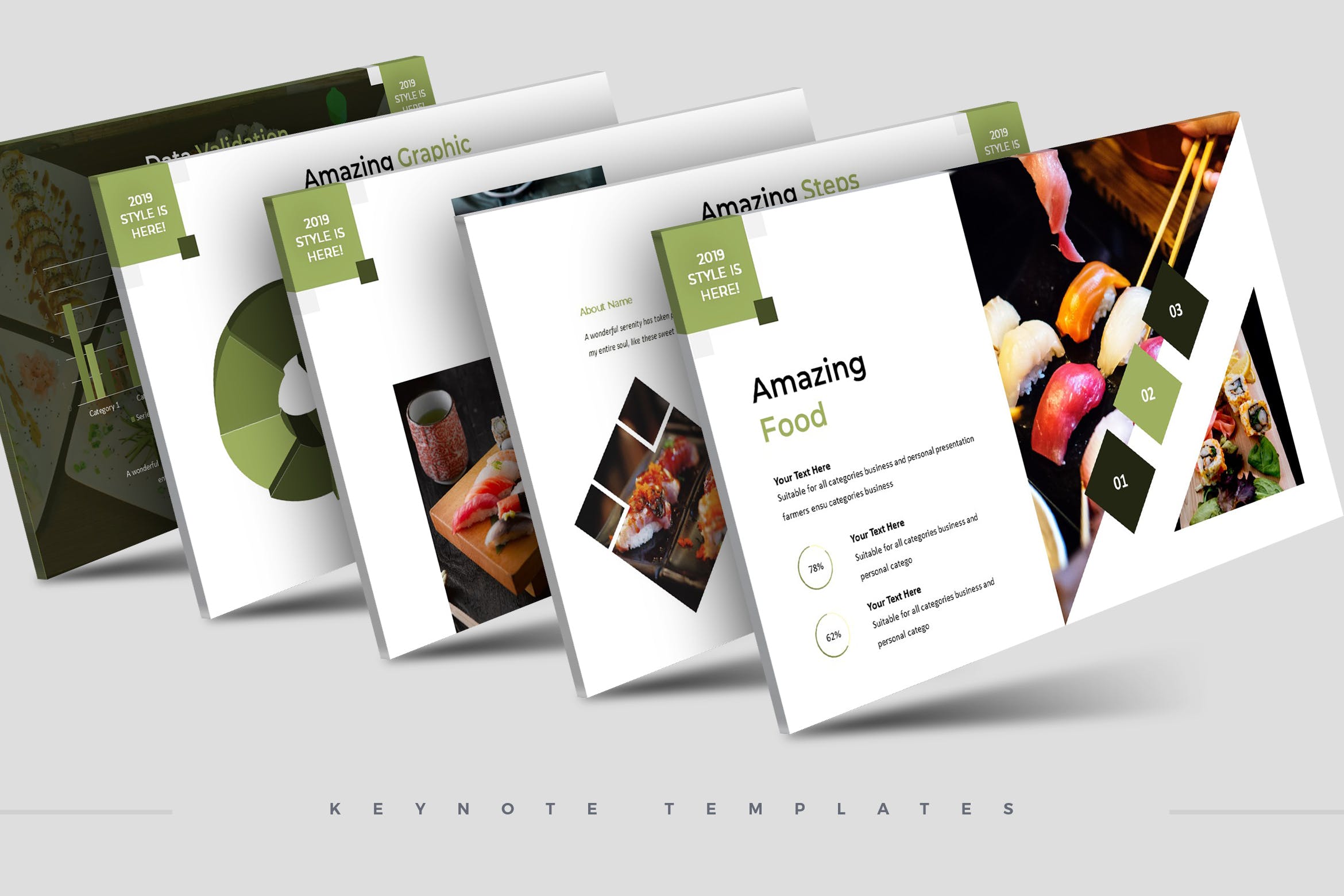 日本寿司食品演示文稿Keynote模板 Sushifood – Keynote Template