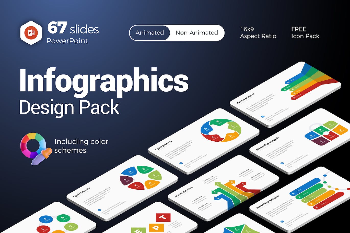 数据图表展示创意包PPT模版