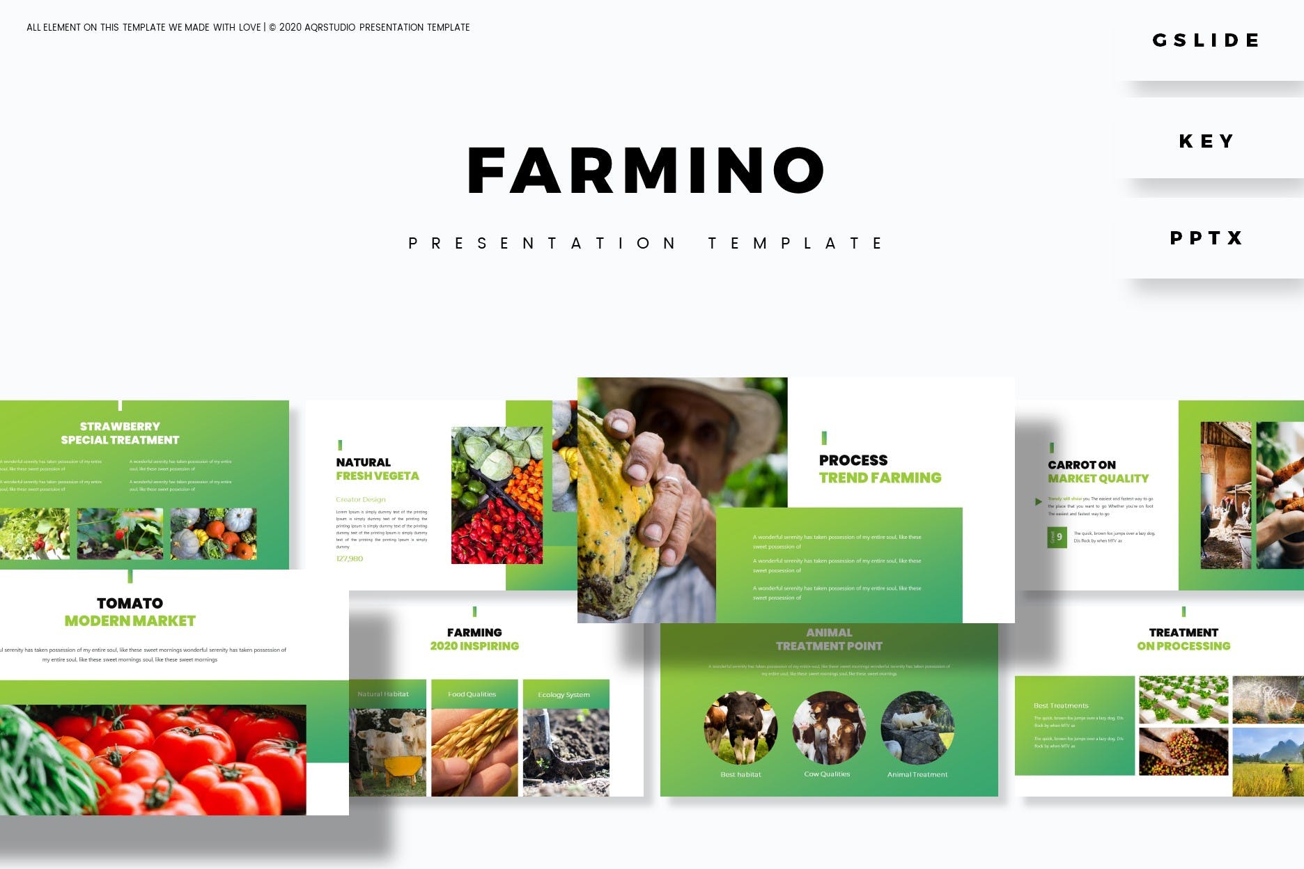 农牧场产品推广演示文稿PPT模板 Farmino – Presentation Template