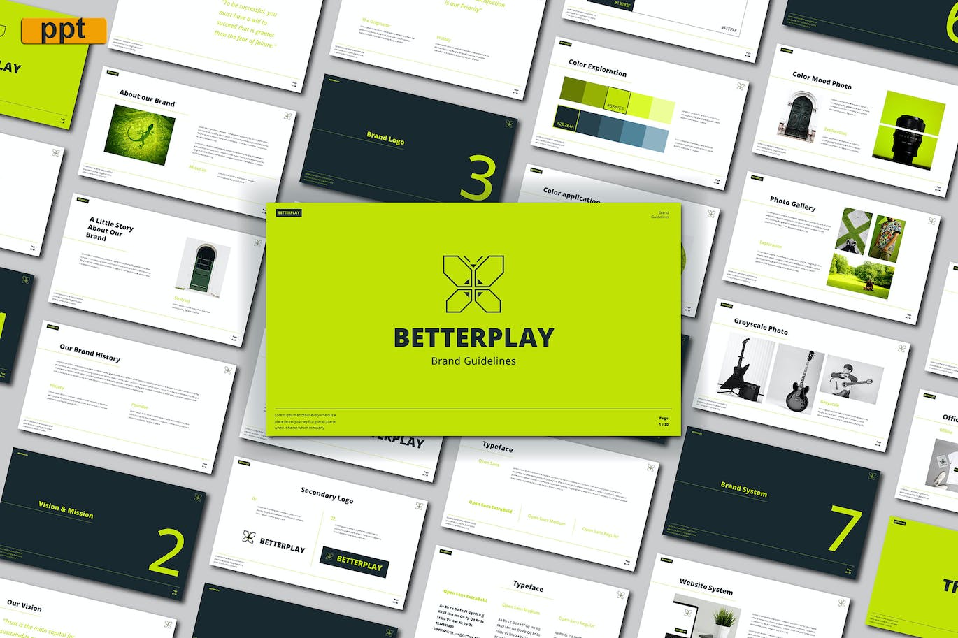 品牌指南演示模板PPT模版