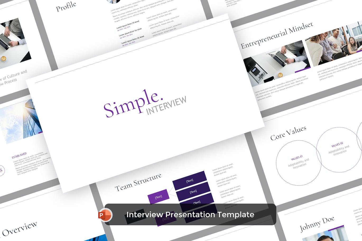 企业面试PPT模版