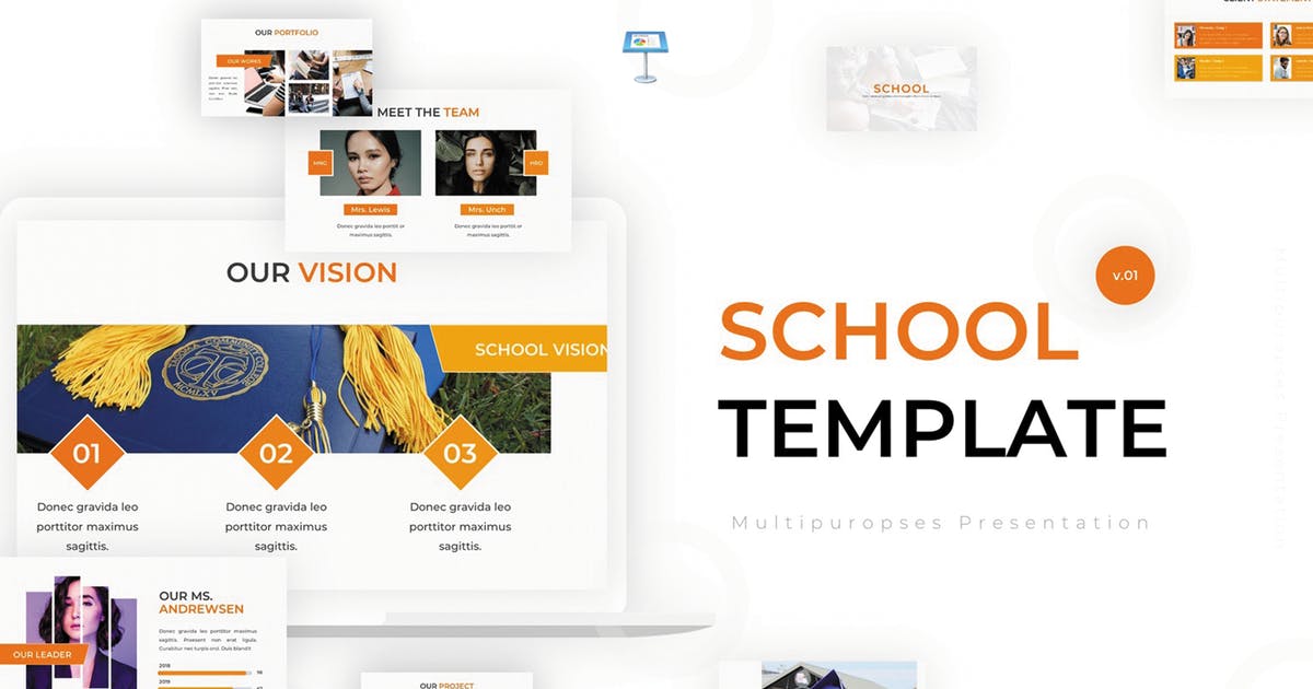 培训机构/教育集团/大学院校简介Keynote演示文稿模板 School – Keynote Template