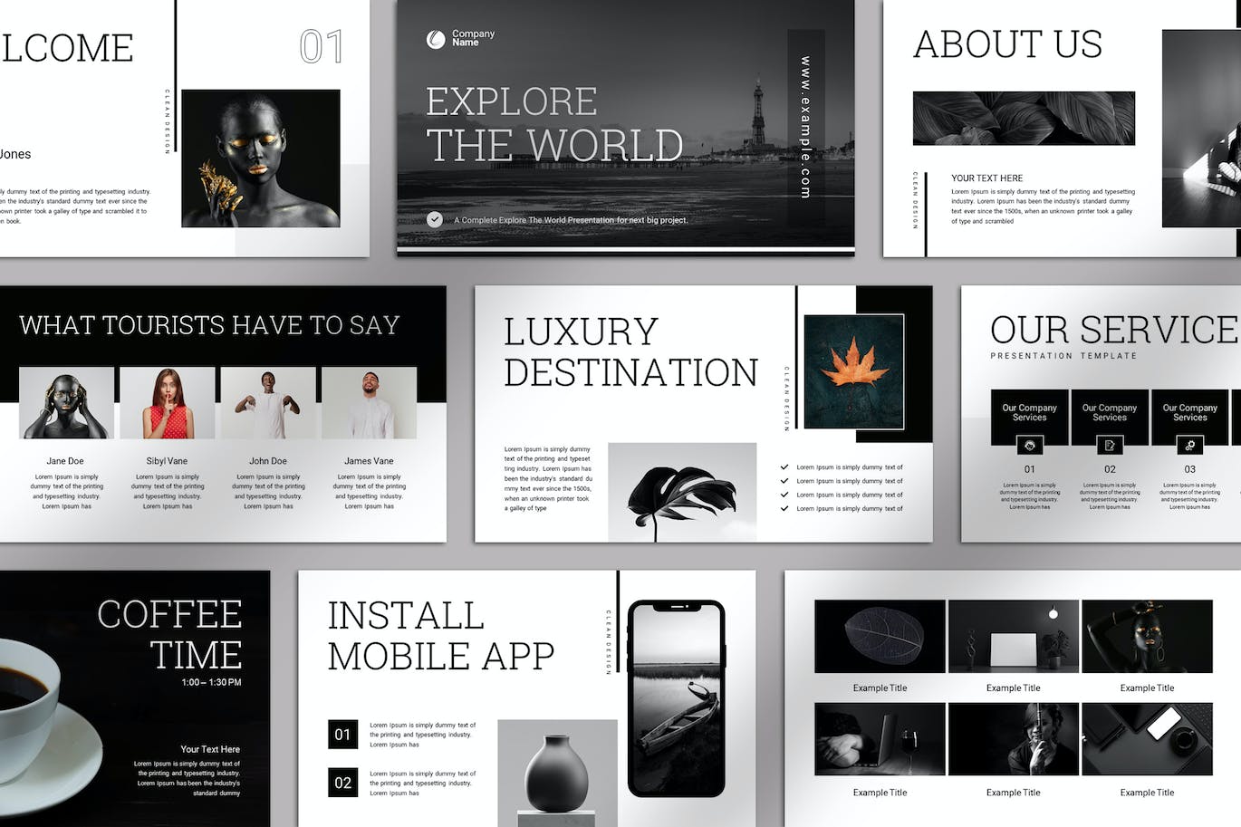 极简主义个性演示PPT模版