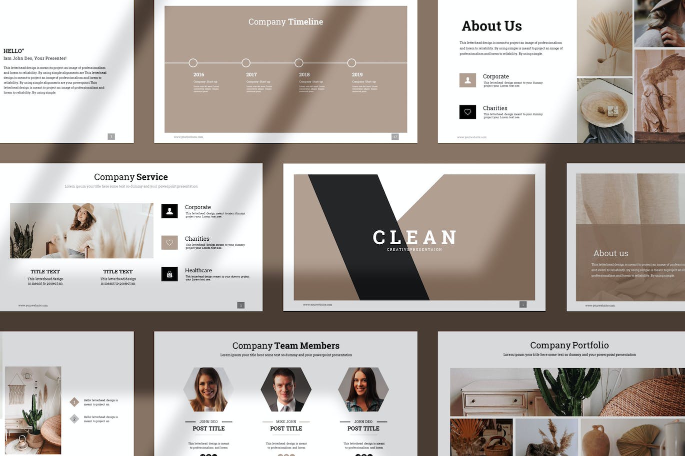 简洁而有效的PPT模板