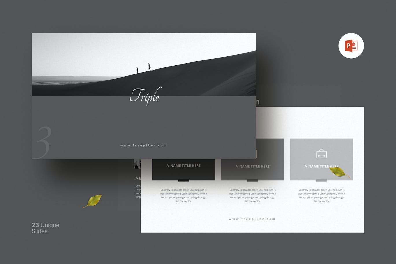 精简之美简约风格PPT模板