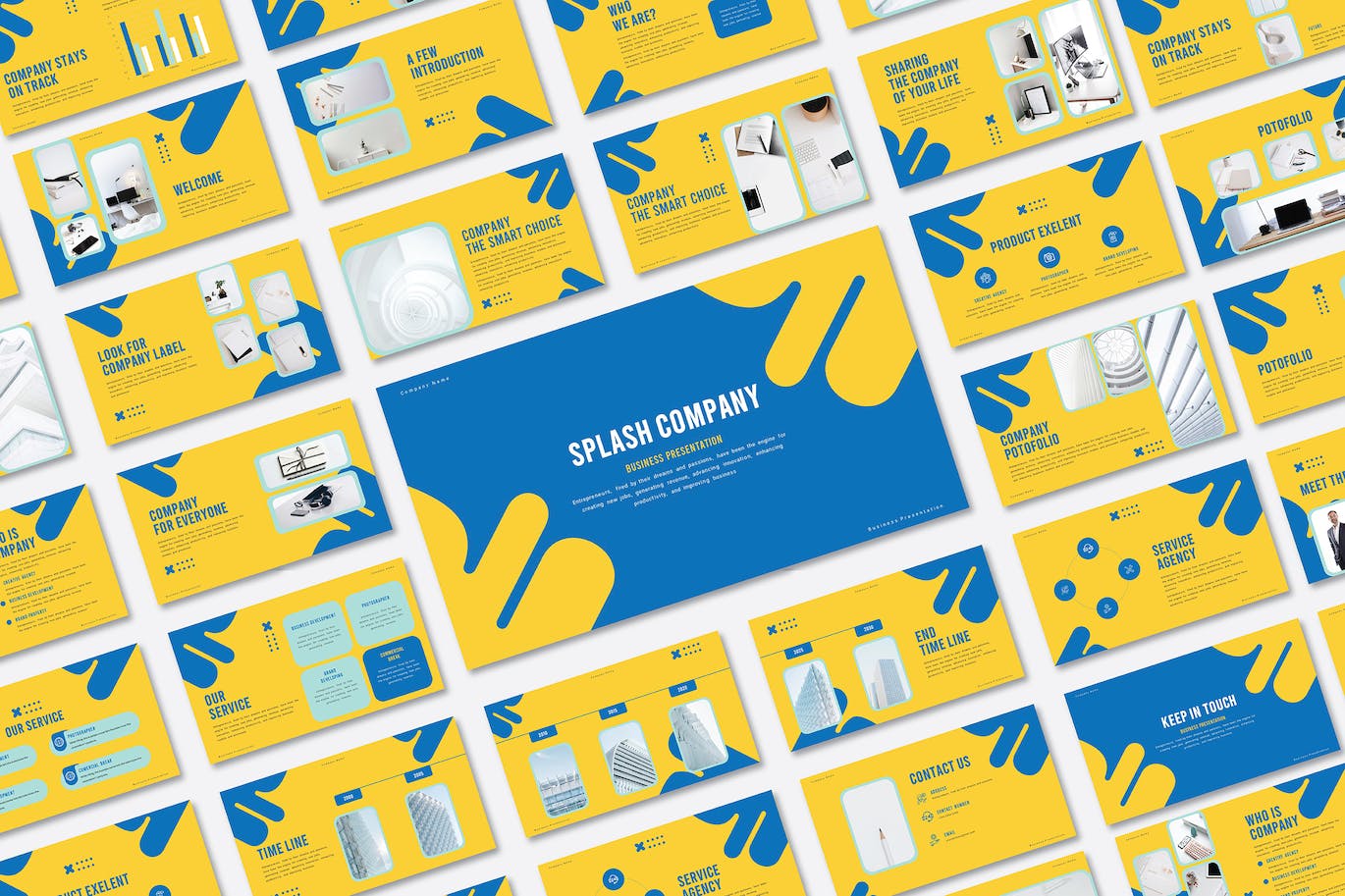 时尚的商业演示产品介绍PPT模版