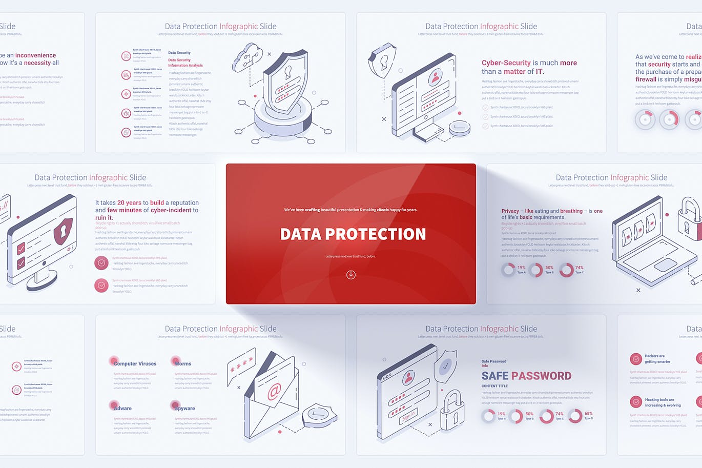 数据展示信息图表 PPT模版