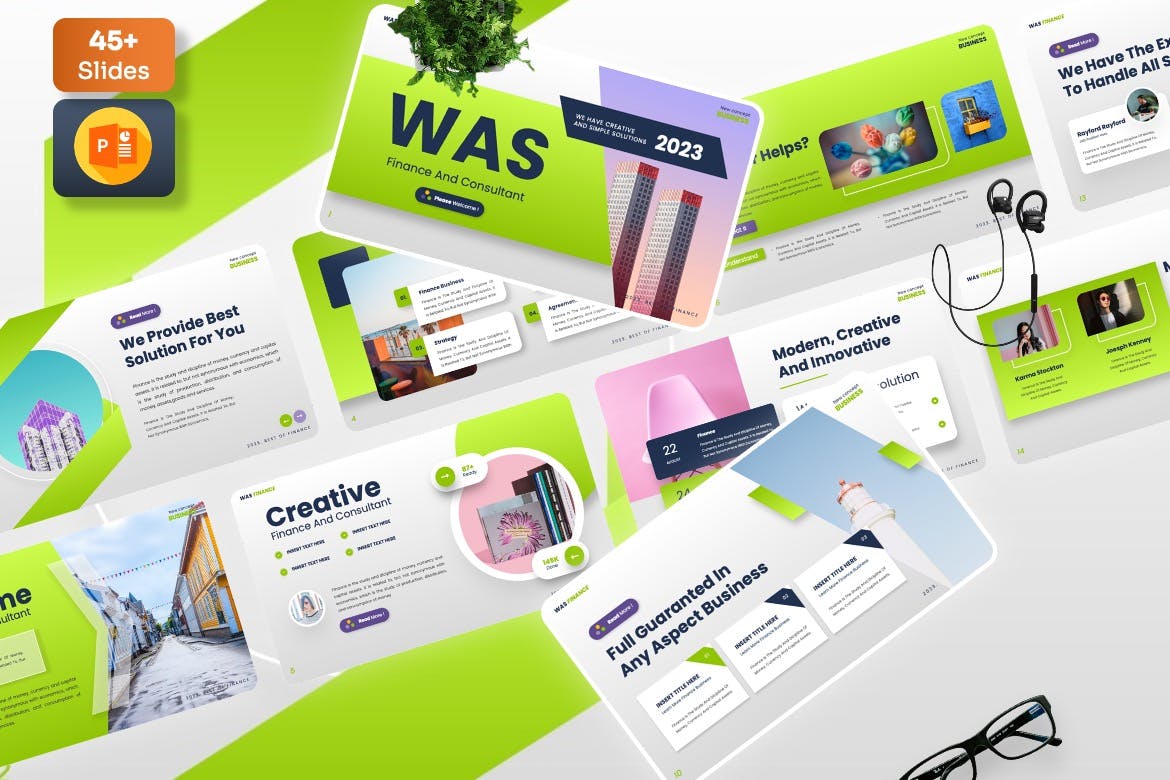 多用途 Powerpoint 幻灯片模板 WAS – Finance Powerpoint Templates