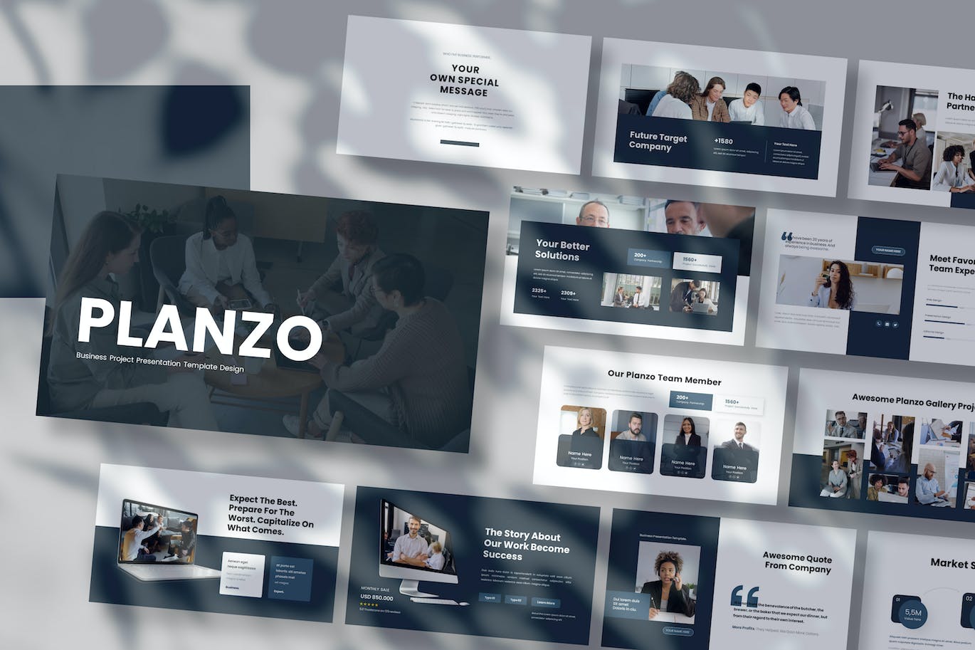 新技术与商业创新PPT演示文稿 Planzo – Business Presentation PowerPoint Template