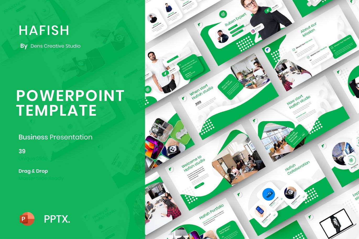 商业合作黄金法则PPT演示文稿 Hafish – Business PowerPoint Template