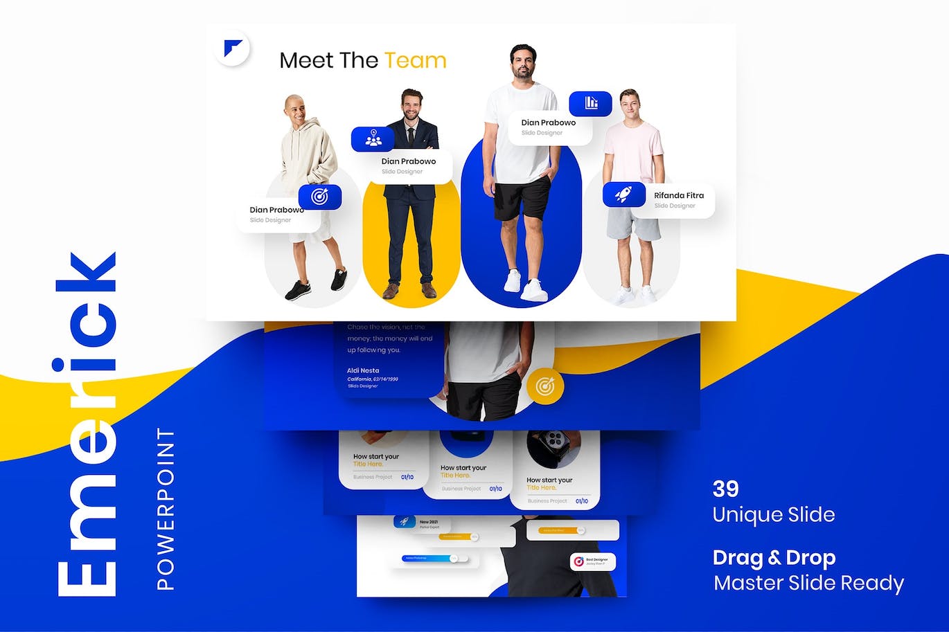 商业领导力与团队建设PPT演示文稿 Emerick – Business PowerPoint Template