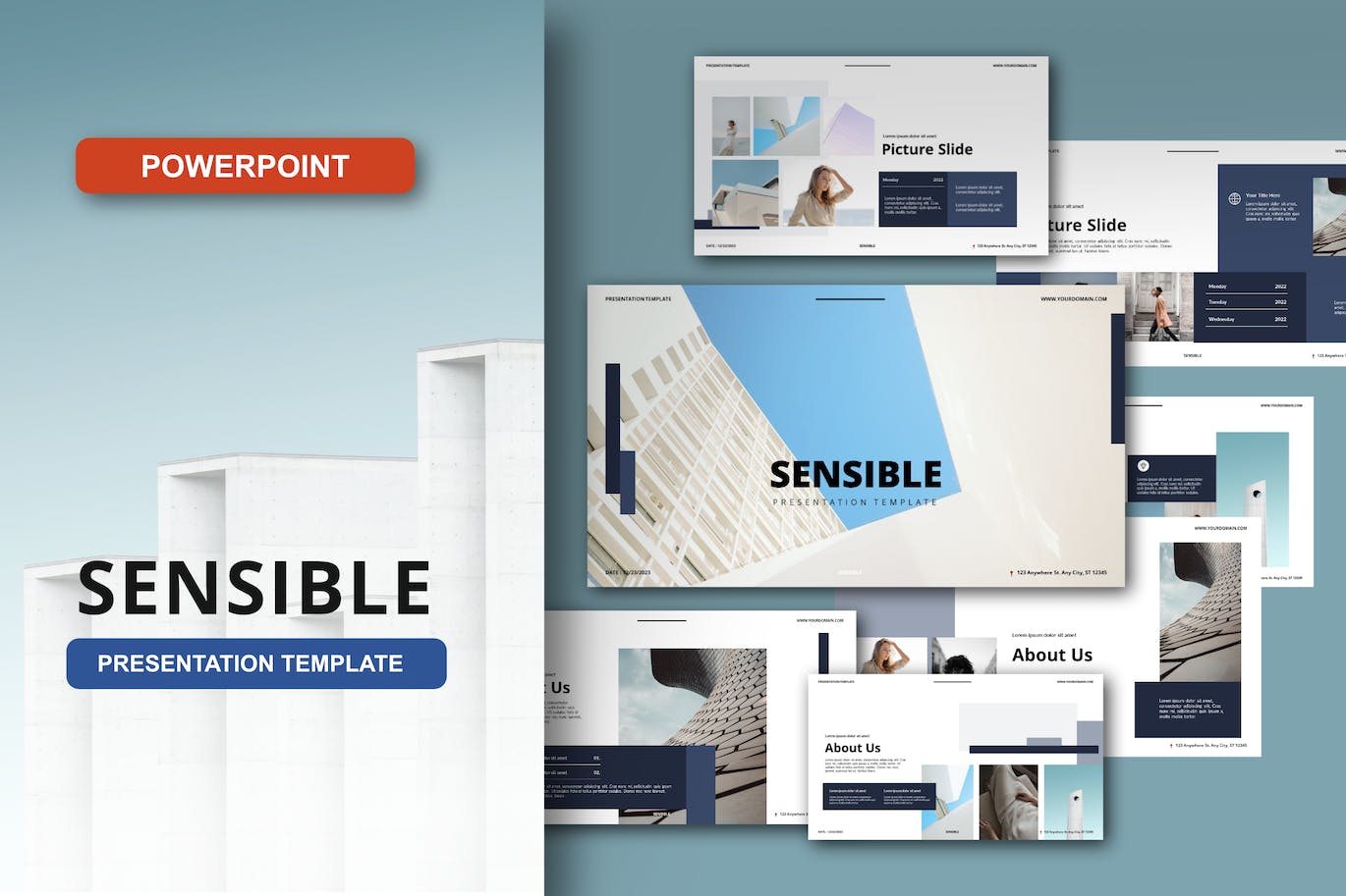 创意融合多用途演示Powerpoint模板下载 Sensible Powerpoint Template