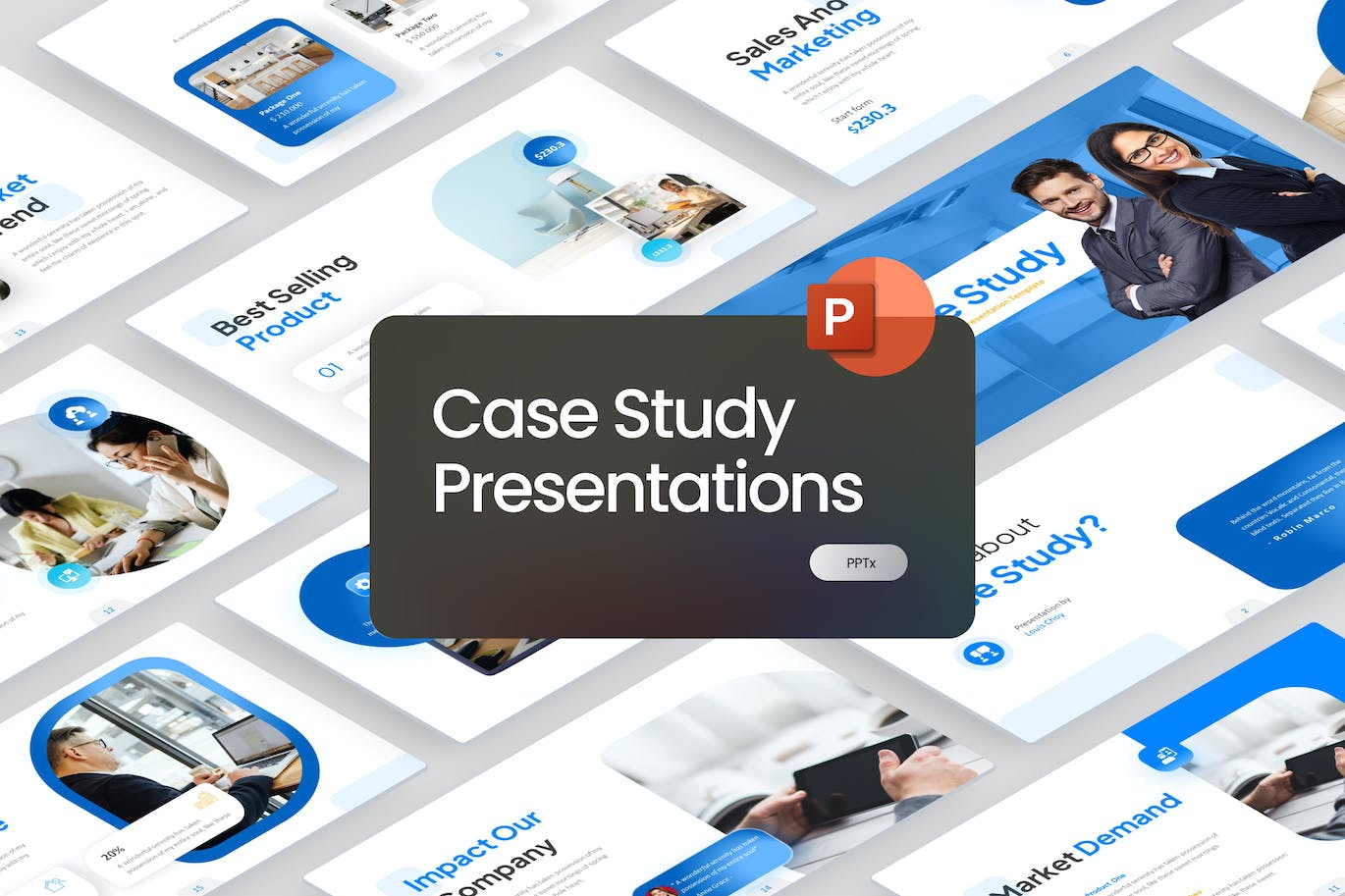 案例研究产品PPT模板下载 Case Study Product PowerPoint Template