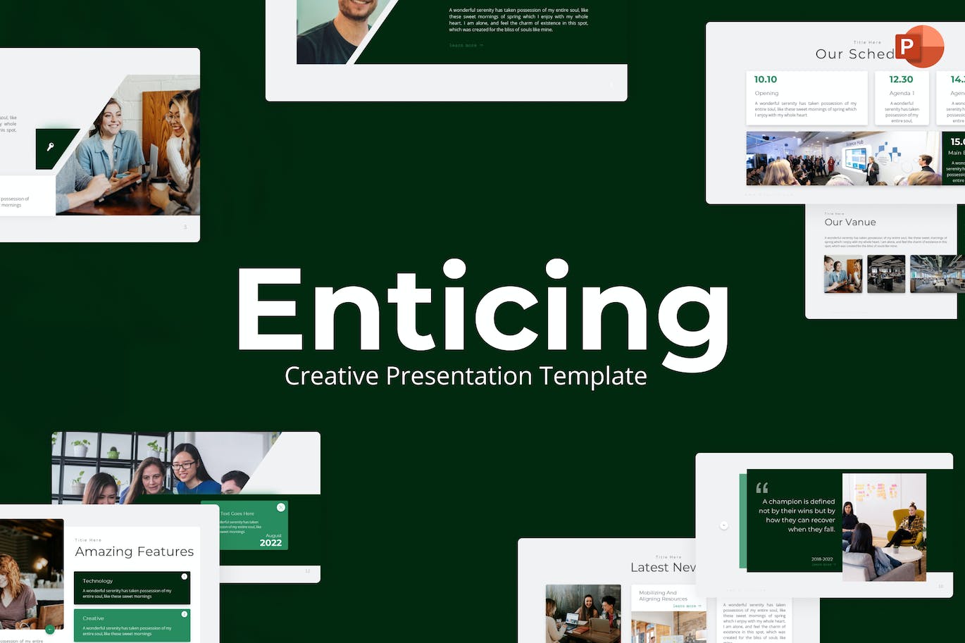 ID创意PPT幻灯片模板 Enticing Creative PowerPoint Template