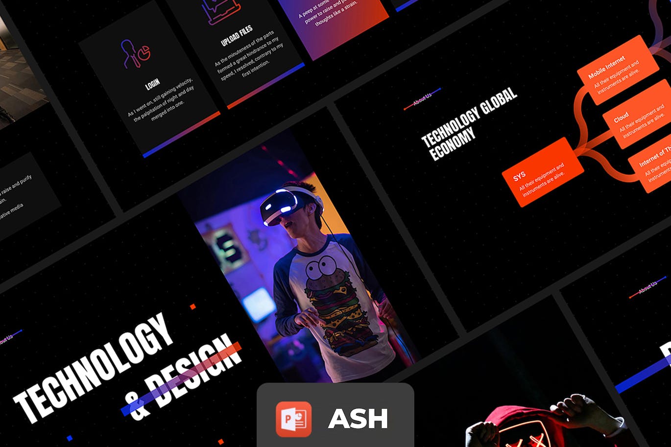 平滑的动画演示ppt模板 Ash – Smooth Animated Presentation (PowerPoint)