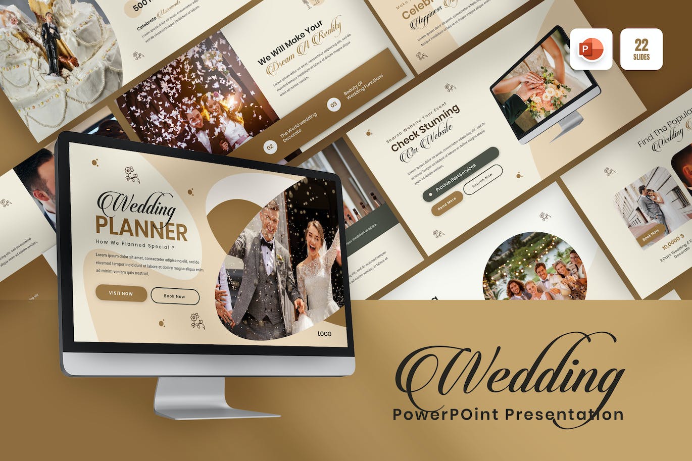 婚礼策划演示PPT模板 Carridoio Wedding Planner PowerPoint Presentation