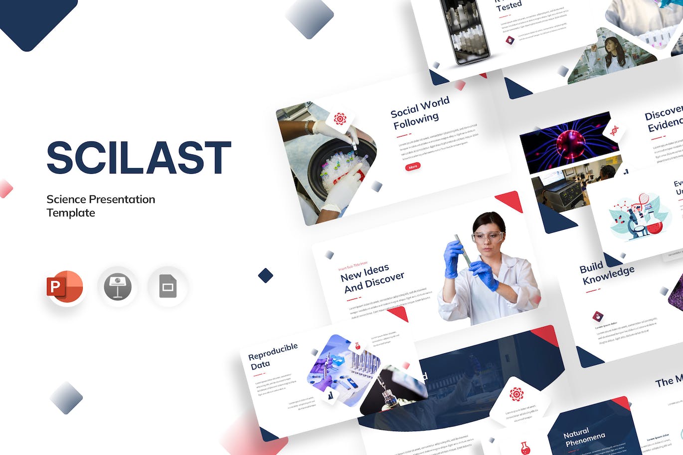 研究案例实验室Powerpoint模板下载 Scilast Study Case Lab Template Powerpoint