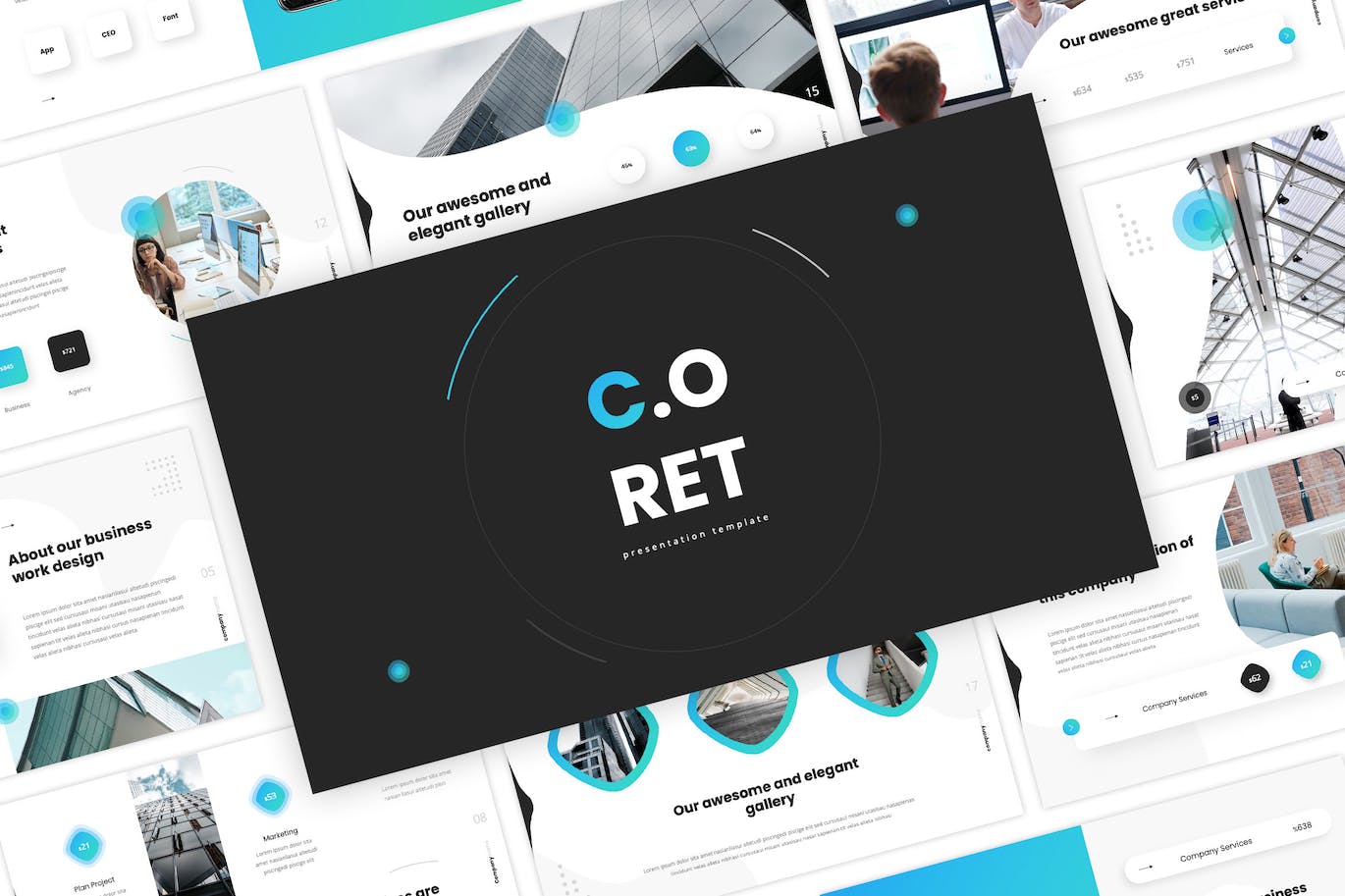 企业风采展示PPT模板 Coret – Corporate Powerpoint