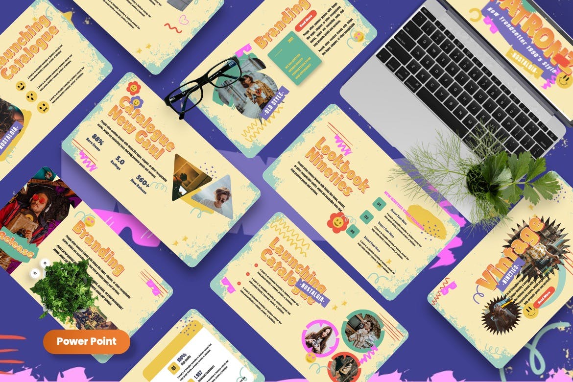 复古风格PPT幻灯片设计模板 Patronz – Retros Powerpoint Template