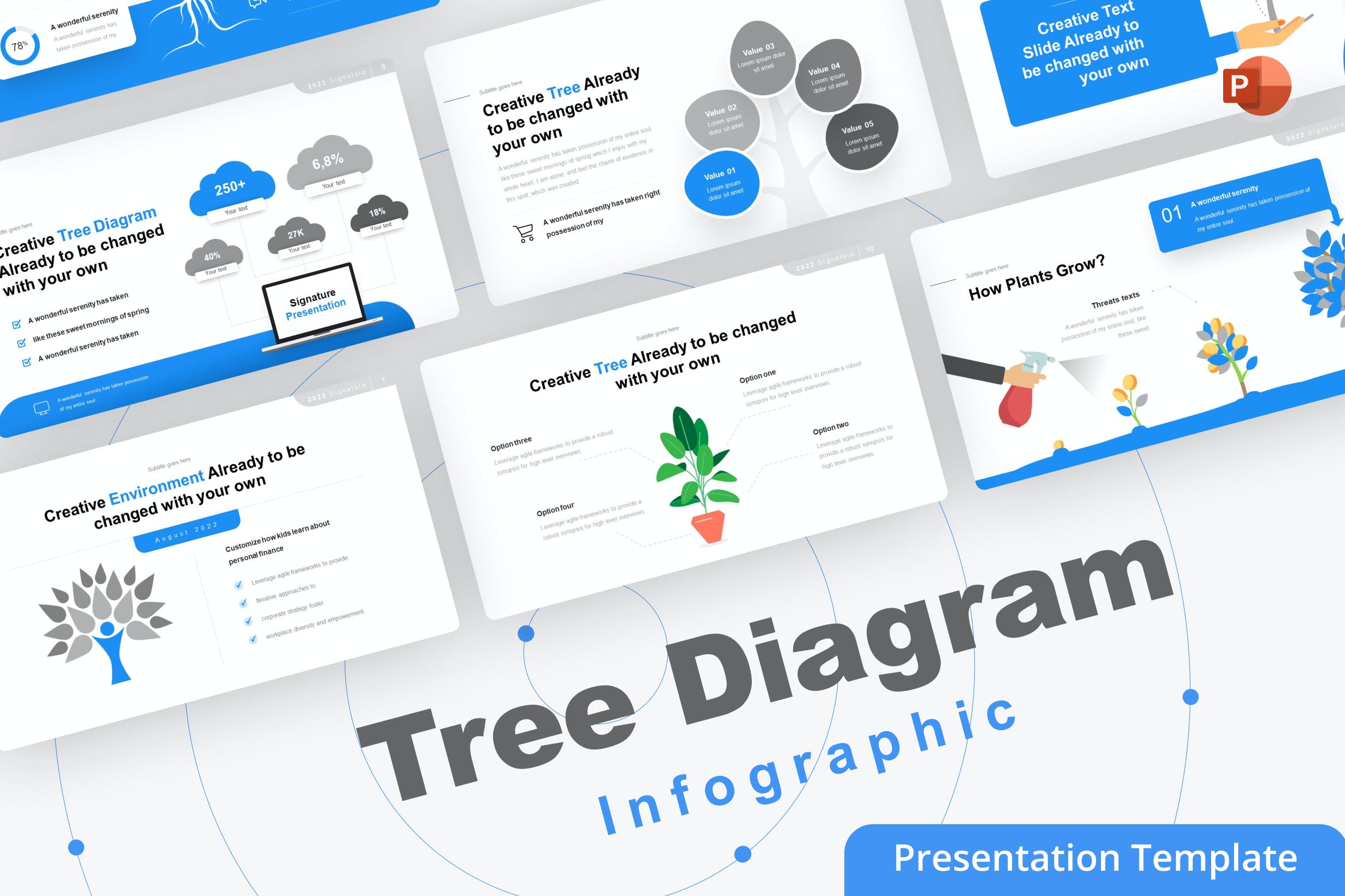 树形图PPT模板 Tree Diagram PowerPoint Template