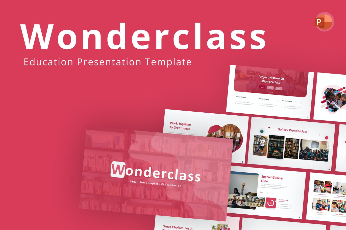 课堂教育幻灯片演示PPT模板 Wonderclass Education PowerPoint Template