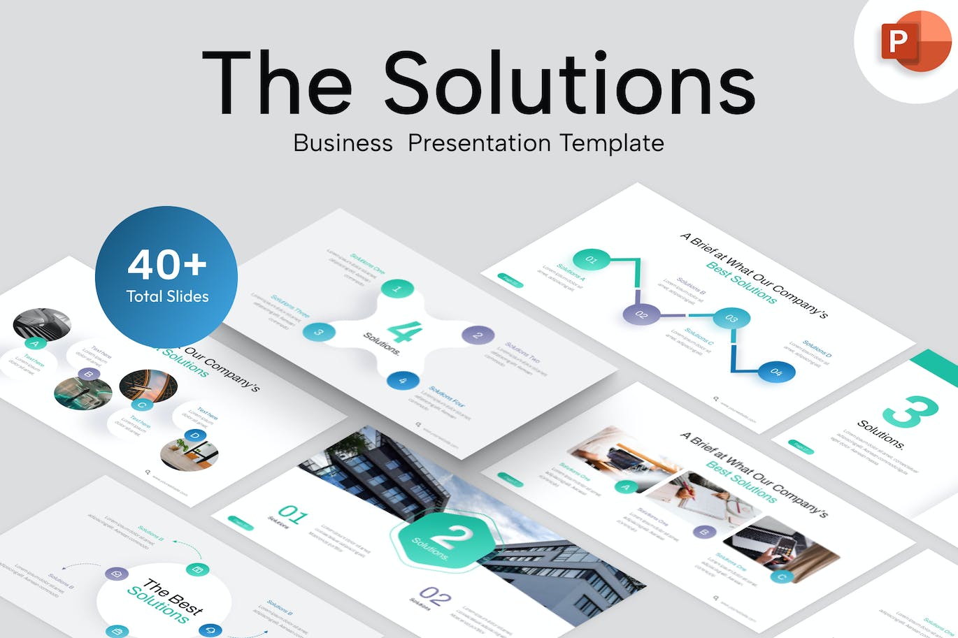 解决方案信息图表PPT幻灯片模板素材 The Solutions Infographic PowerPoint Template