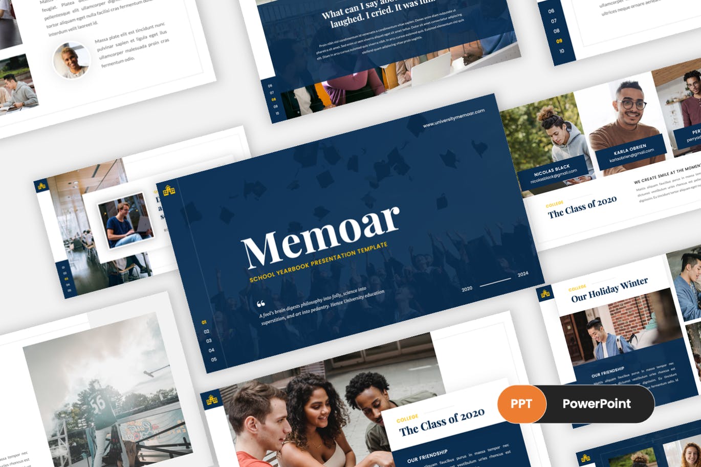 大学&学校PowerPoint演示模板 Memoar – University & School PowerPoint Template