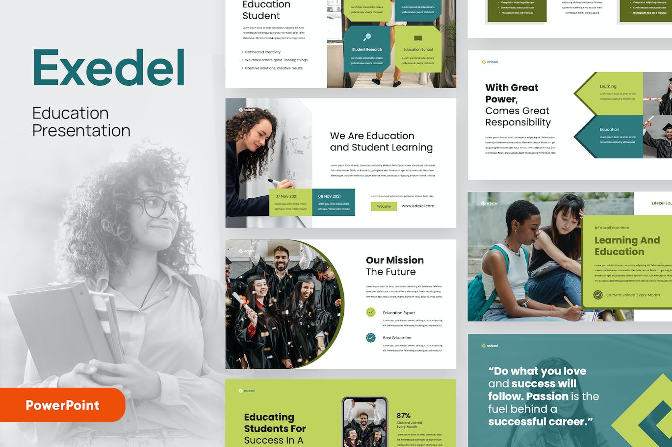 大学教育PPT模板下载 EXEDEL – Education Powerpoint Template
