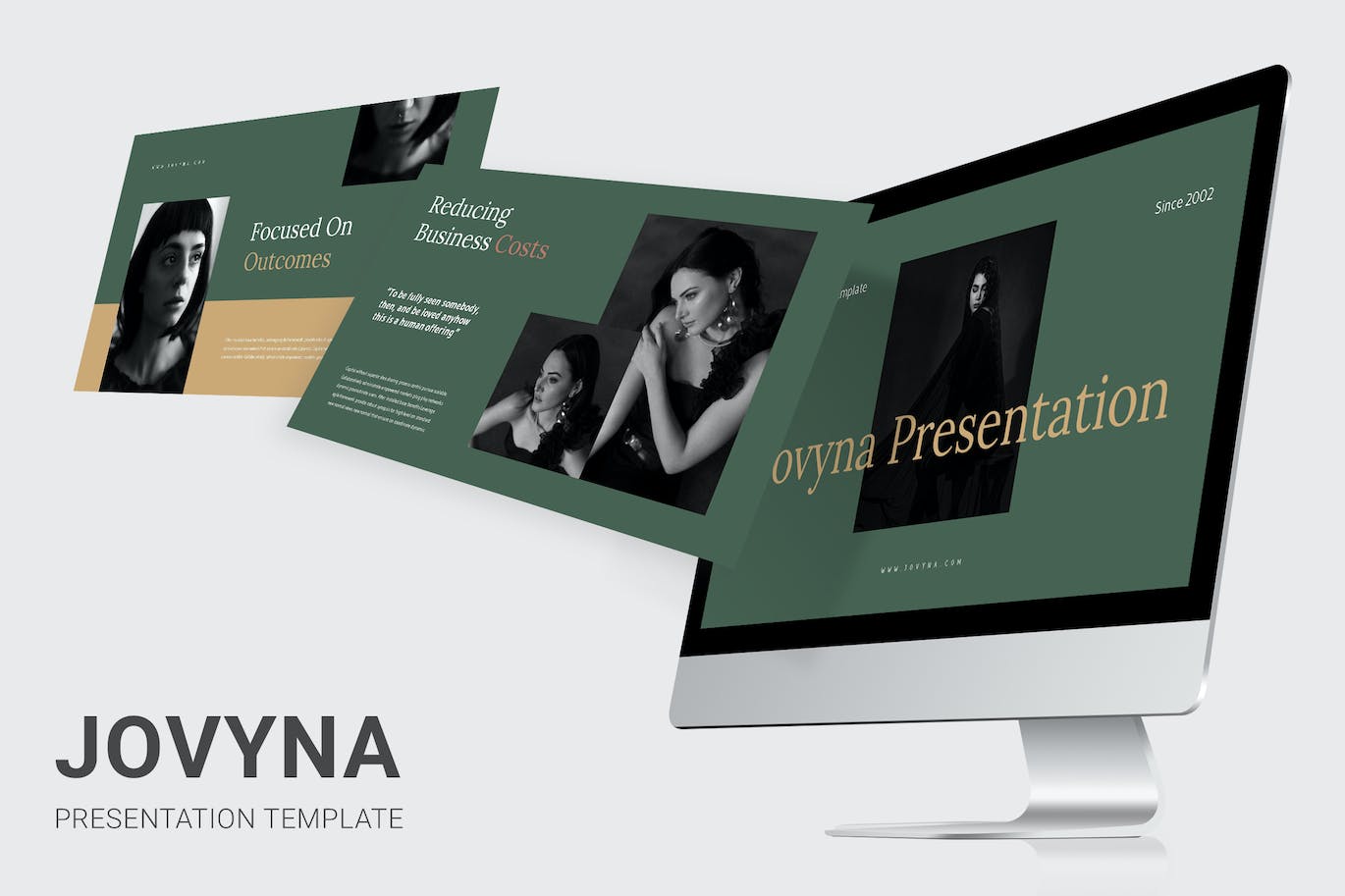 模特作品集PPT设计模板 Jovyna – Business Lookbook Powerpoint Template