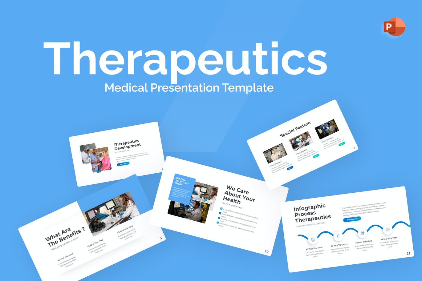 治疗学医学PPT演示幻灯片模板  Therapeutics Medical PowerPoint Template