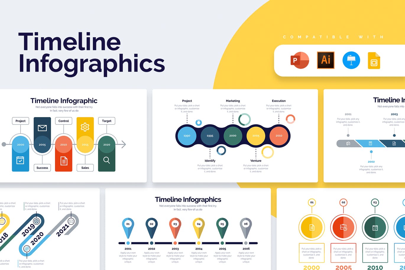 时间线信息图表Powerpoint幻灯片模板 Business Timeline Powerpoint Infographic Templates