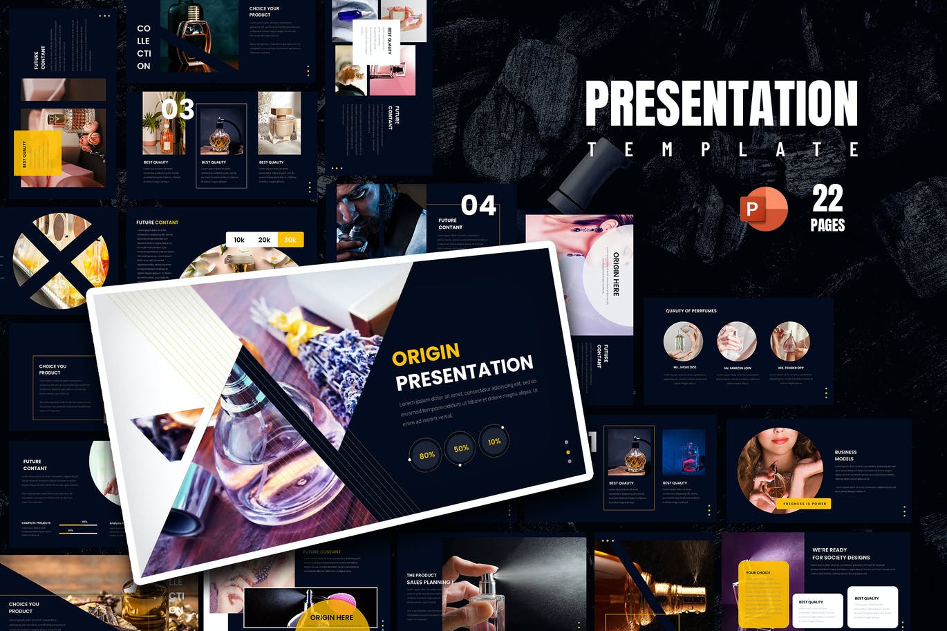 香水公司PPT幻灯片模板下载 Perfume Company PowerPoint Presentation Template