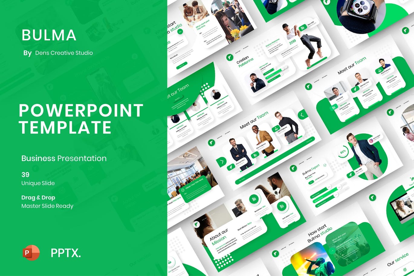 企业解决方案PowerPoint演示模板 Bulma – Business PowerPoint Template