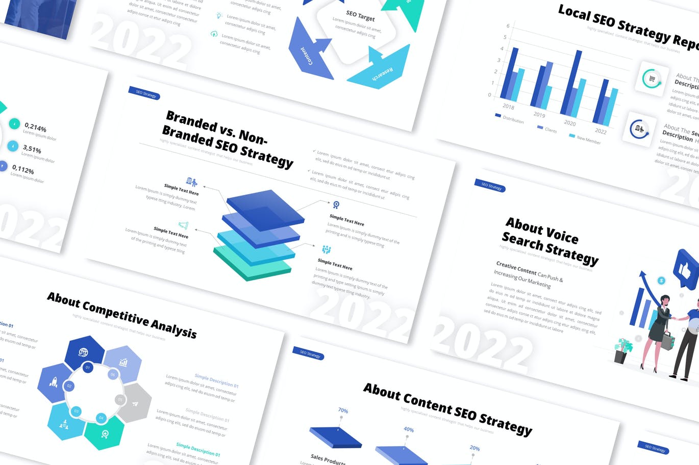 SEO策略信息图表PPT演示文稿 SEO Strategy Infographic Powerpoint Presentation