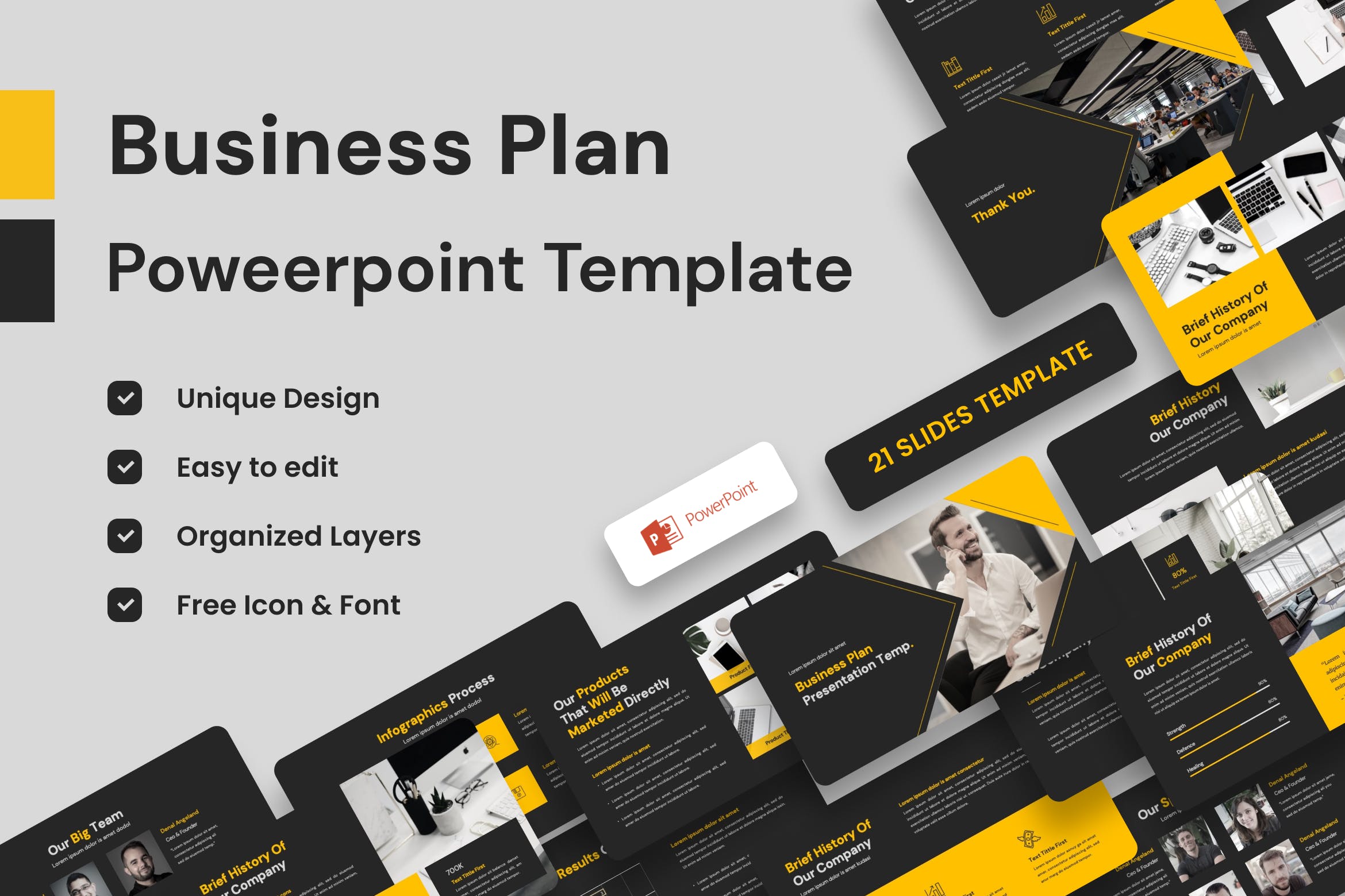 商业计划PowerPoint演示模板 Business Plan Presentation Template – Powerpoint