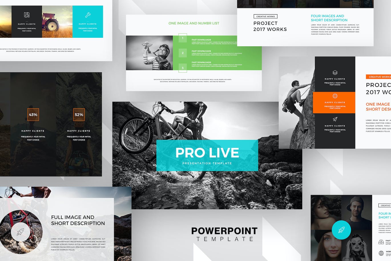 登山运动推广PPT设计模板 ProLive PowerPoint Template