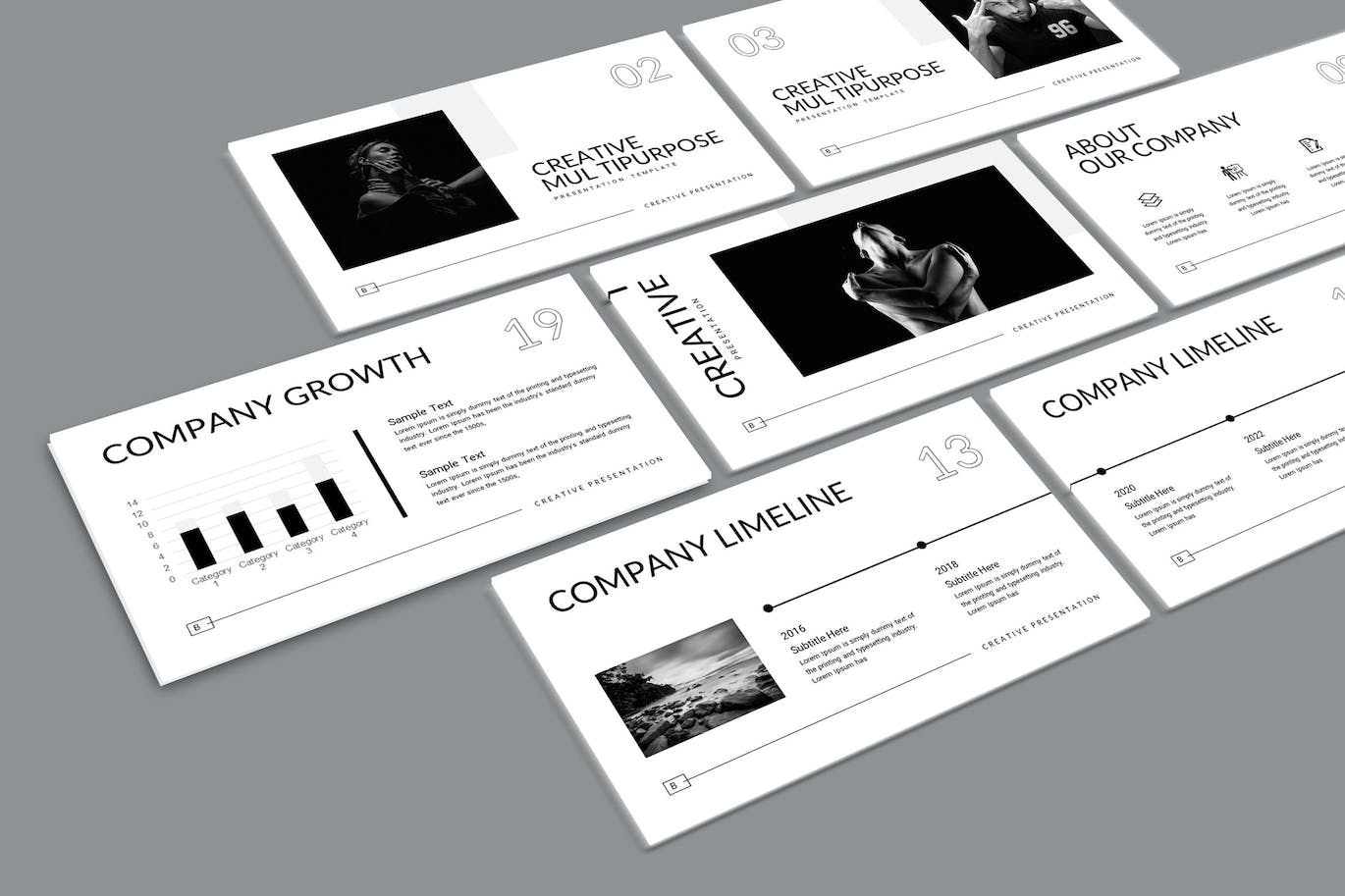 灰色和黑色商业 PowerPoint 演示文稿 Grey & Black Business PowerPoint Presentation