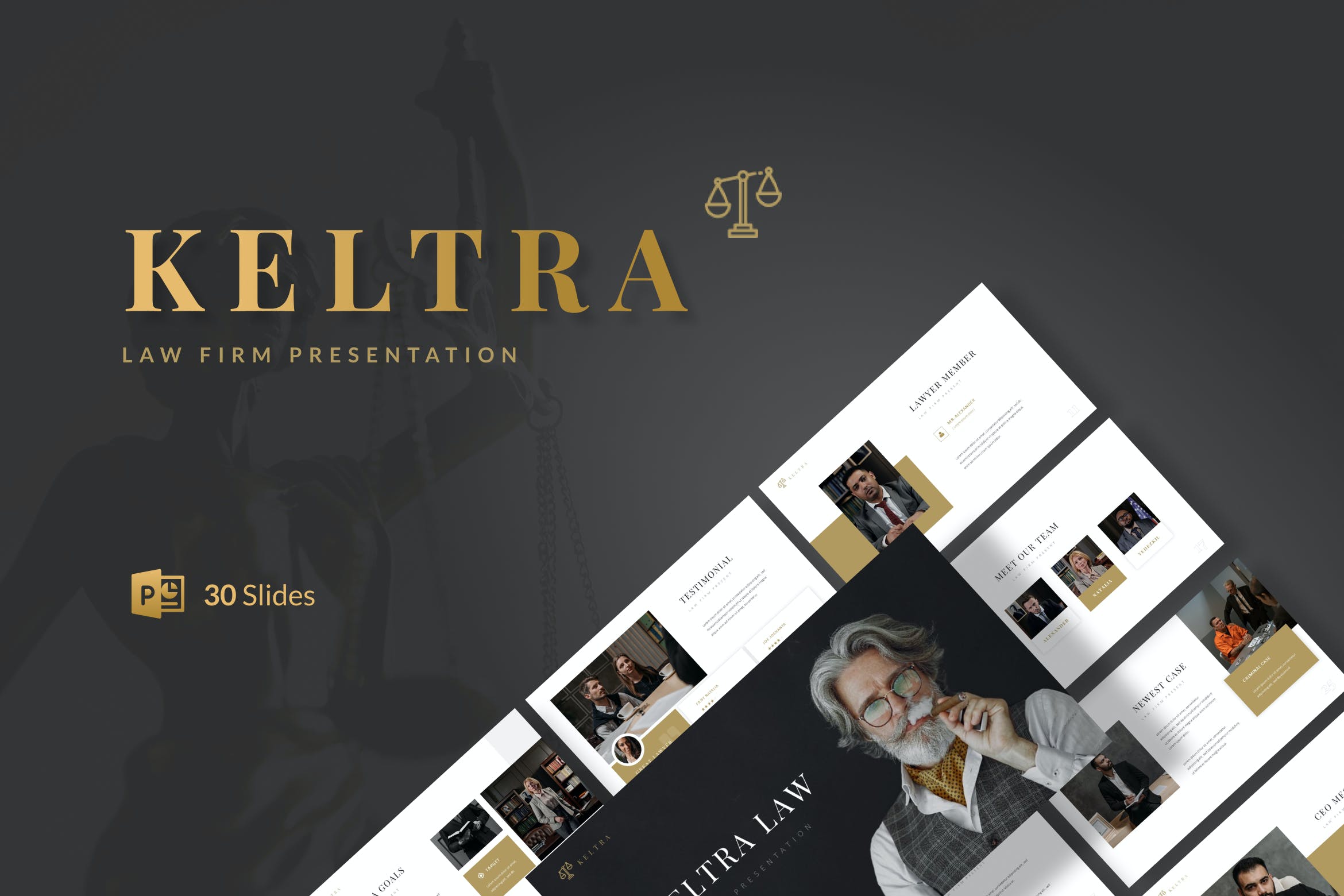 律师事务所PowerPoint演示文稿模板 Keltra – Law firm presentation PowerPoint