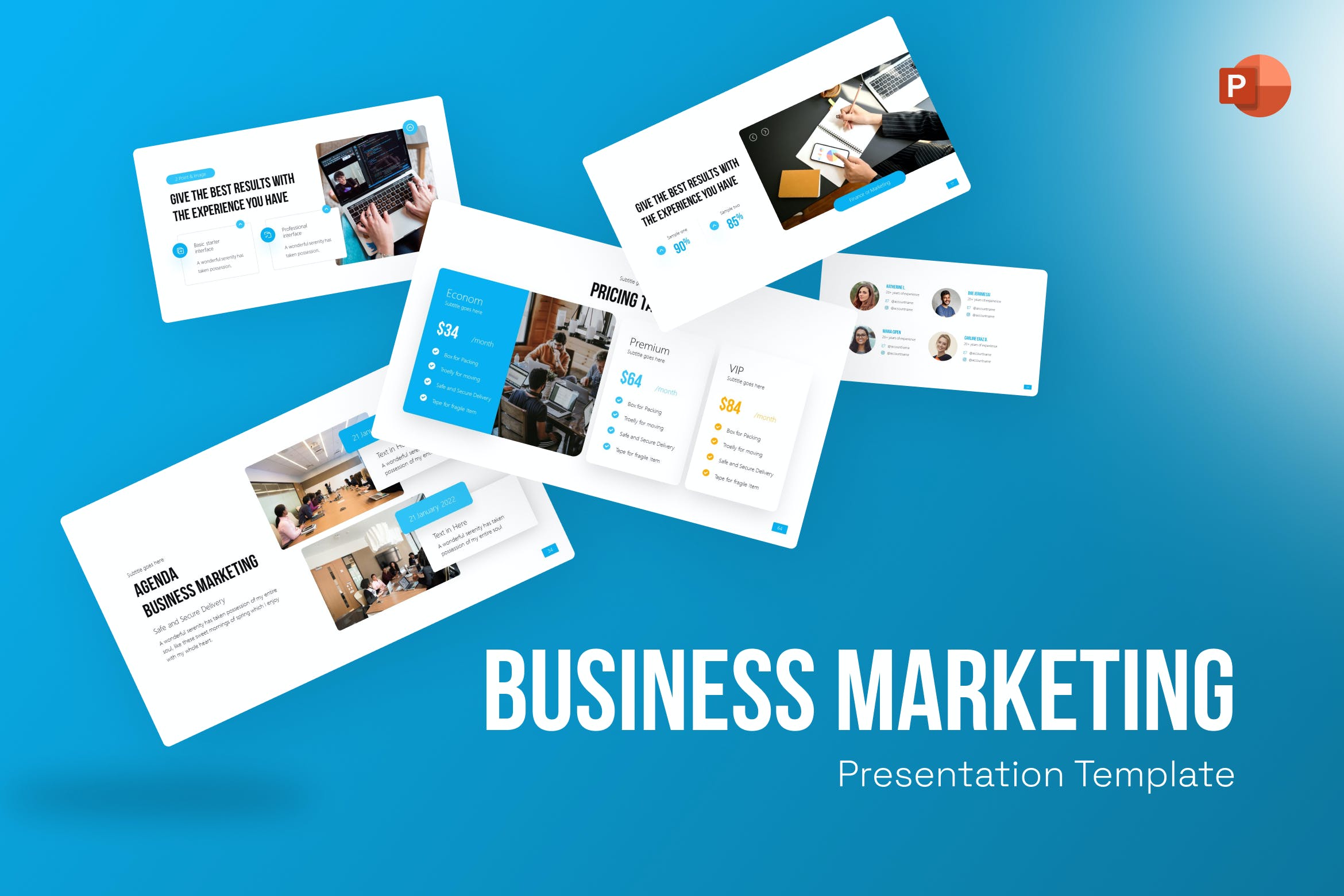 商业营销PPT幻灯片模板 Business Marketing PowerPoint Template