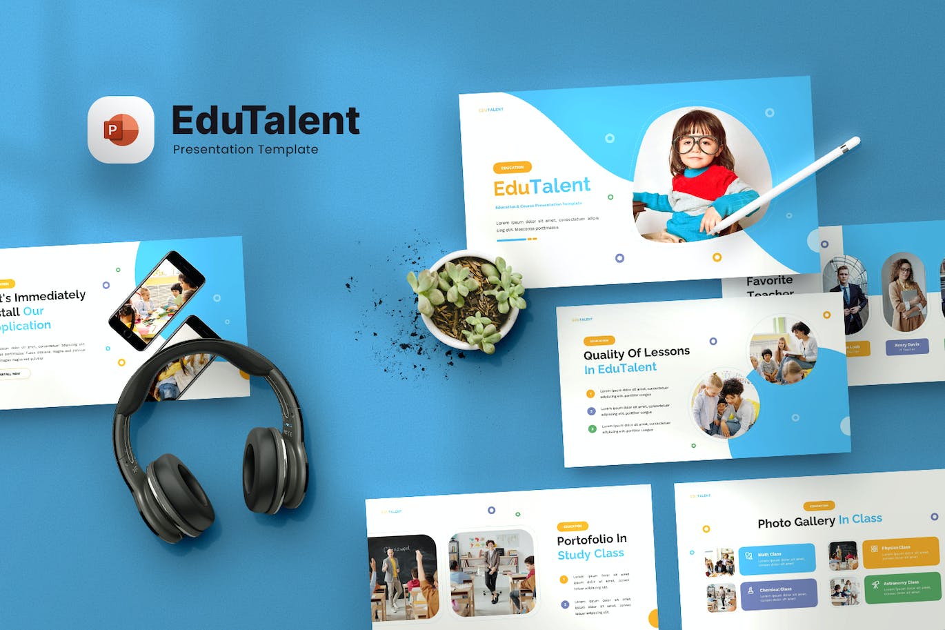 儿童教育课程PPT模板 EduTalent – Children Education Powerpoint Template