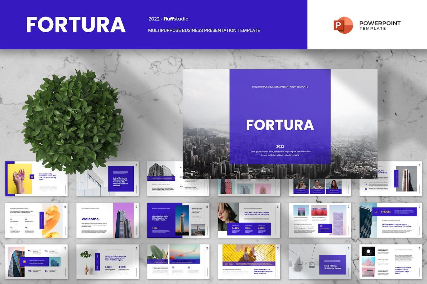 企业职位介绍PowerPoint演示模板 Fortura – Multipurpose Powerpoint Template