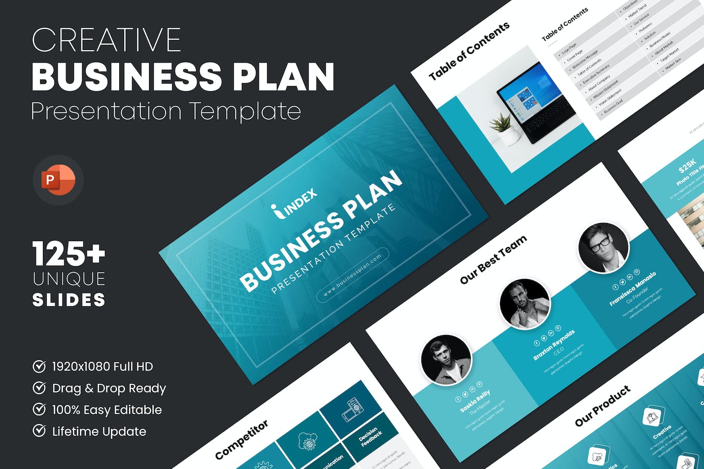 企业计划方案PPT演示幻灯片模板  Business Plan PowerPoint Template