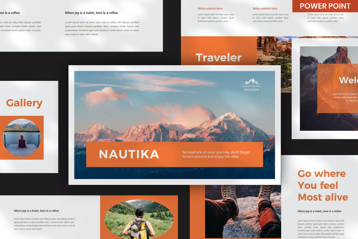 探险旅行Powerpoint模板下载 Nautika Adventure PowerPoint