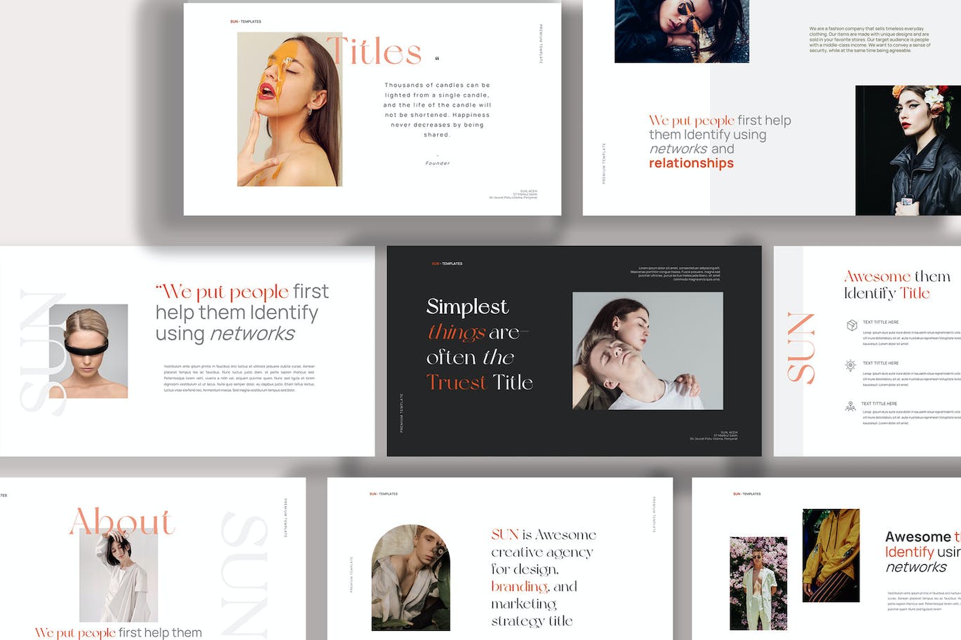 Lookbook作品集演示文稿PPT模板 SUN – Lookbook Powerpoint