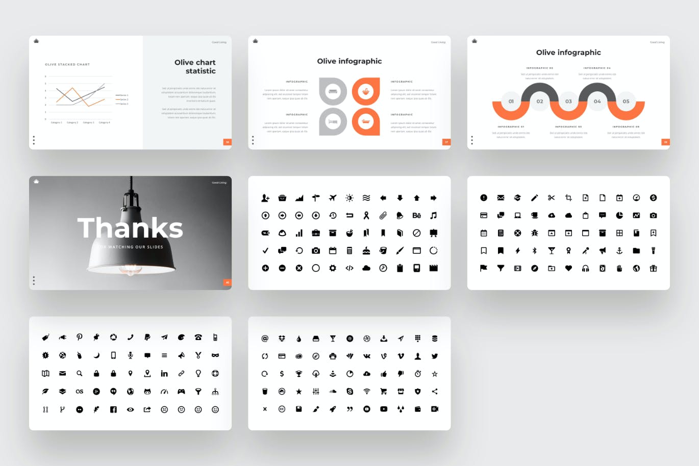 高品质的时尚高端简约多用途powerpoint幻灯片演示模板（pptx）