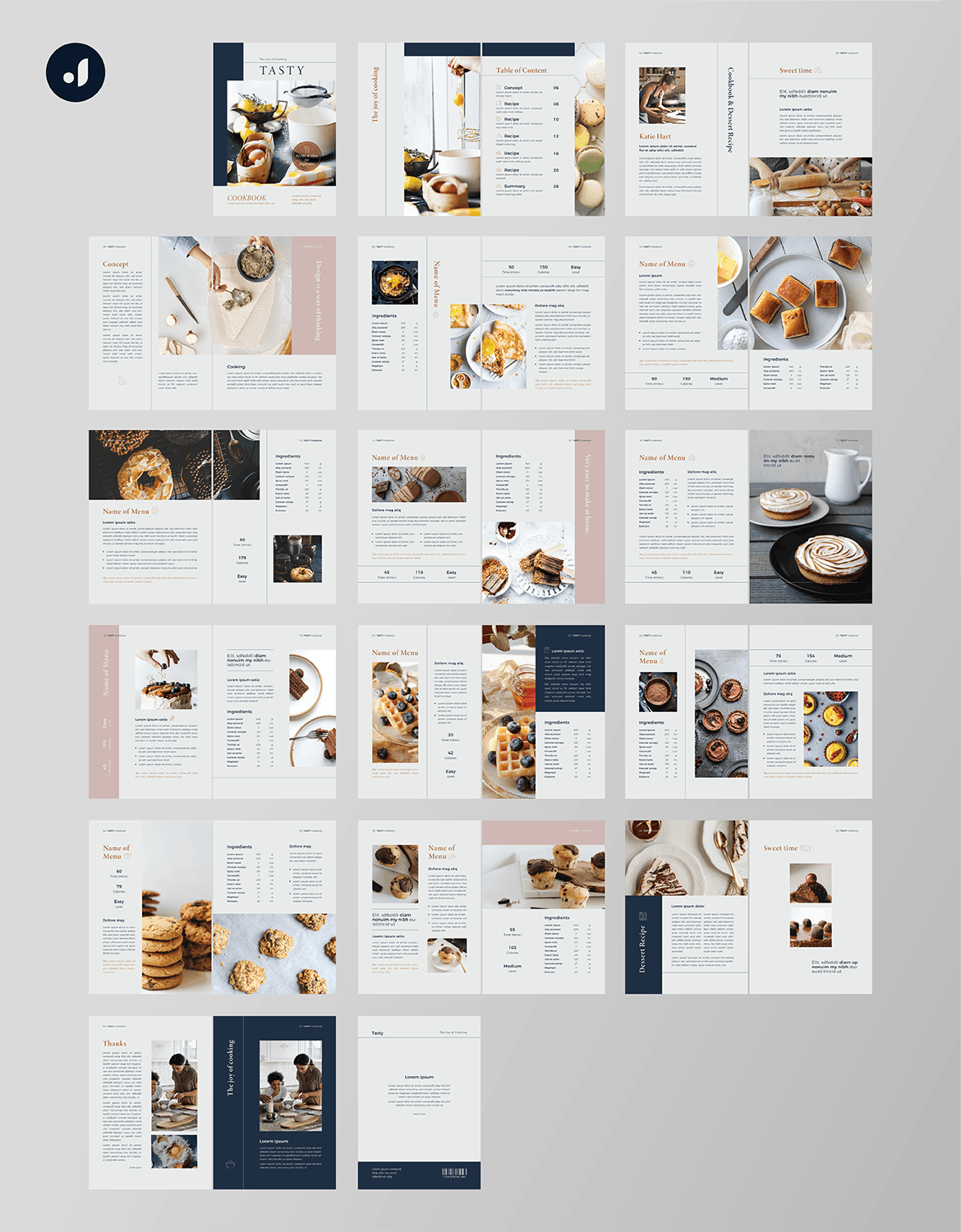 时尚高端简约多用途的菜谱菜单品牌手册画册宣传册杂志房地产楼书设计模板